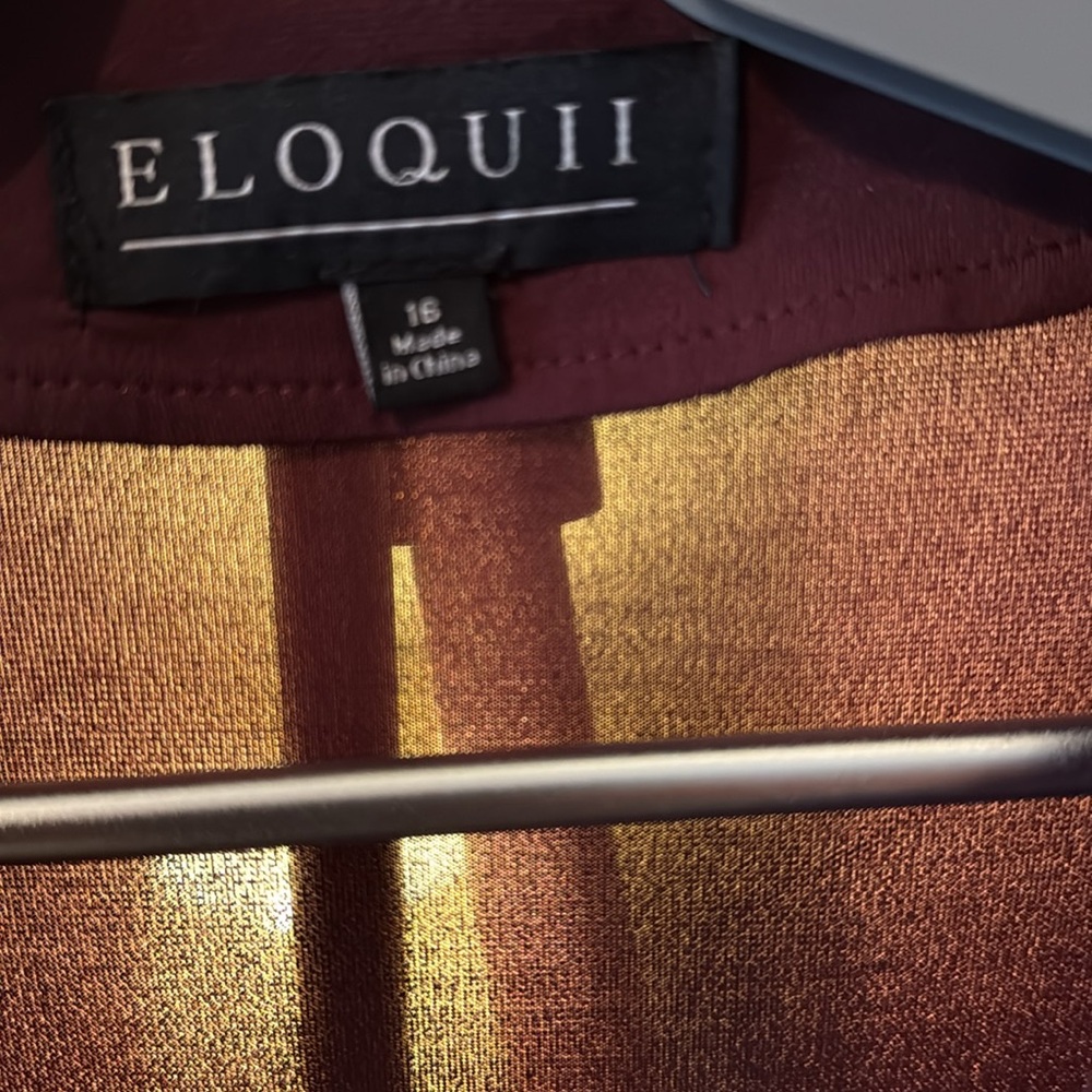 Eloquii jumpsuit size 16. Wine color. Like new. - Picture 3 of 3